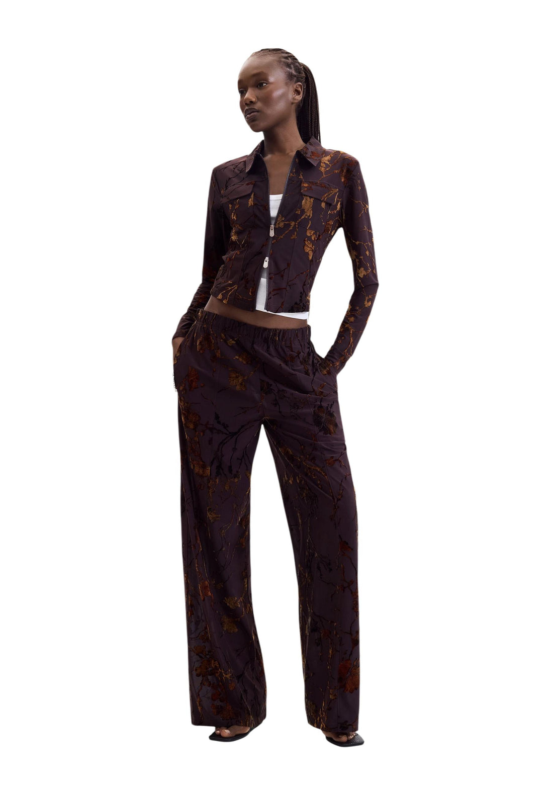 Pantalon Desigual couleur marron — vue 2