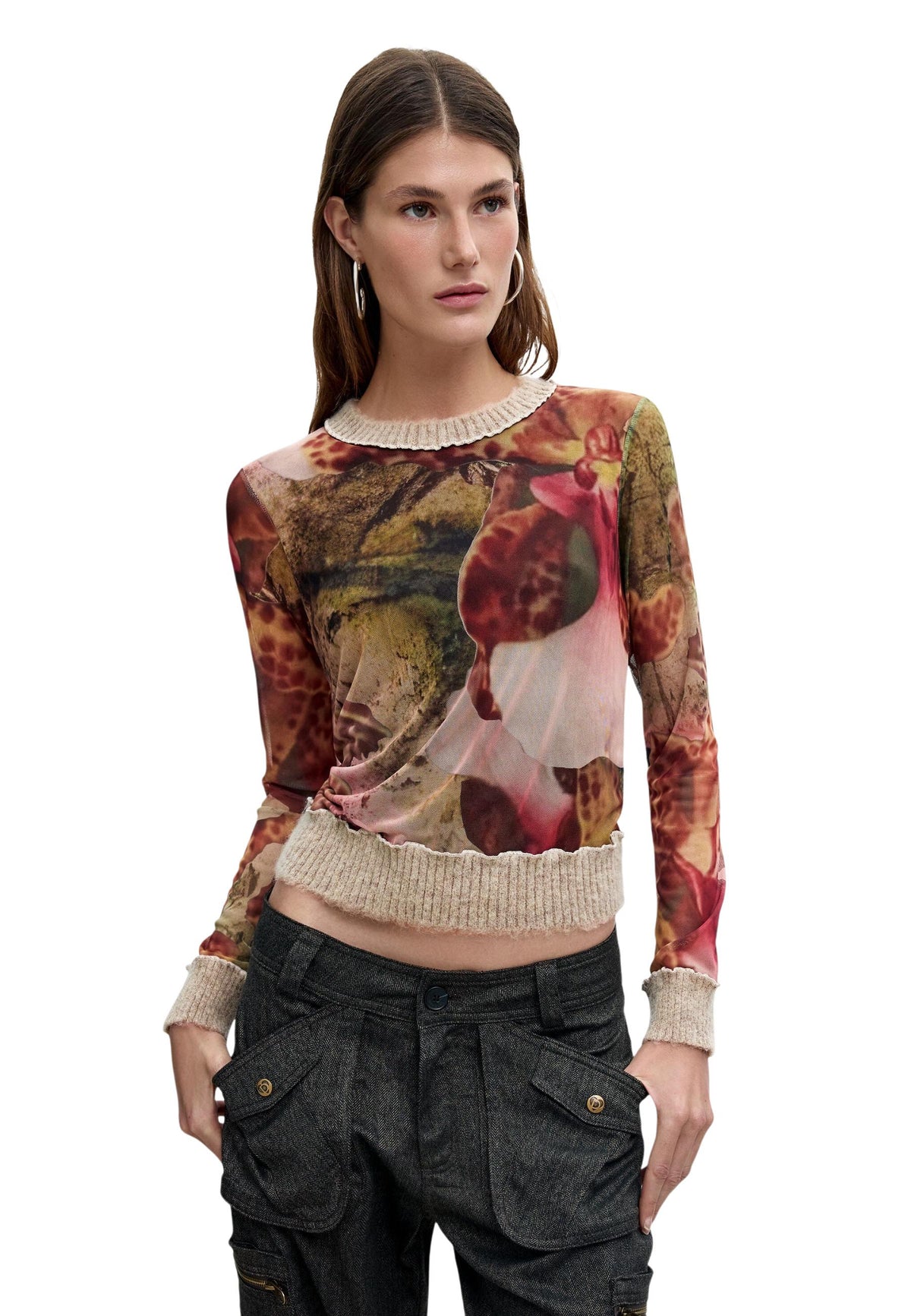 T-shirt Desigual couleur marron