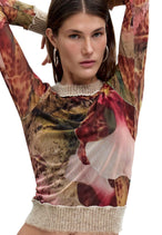 T-shirt Desigual couleur marron — vue 3
