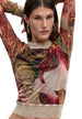 T-shirt Desigual couleur marron — vue 3