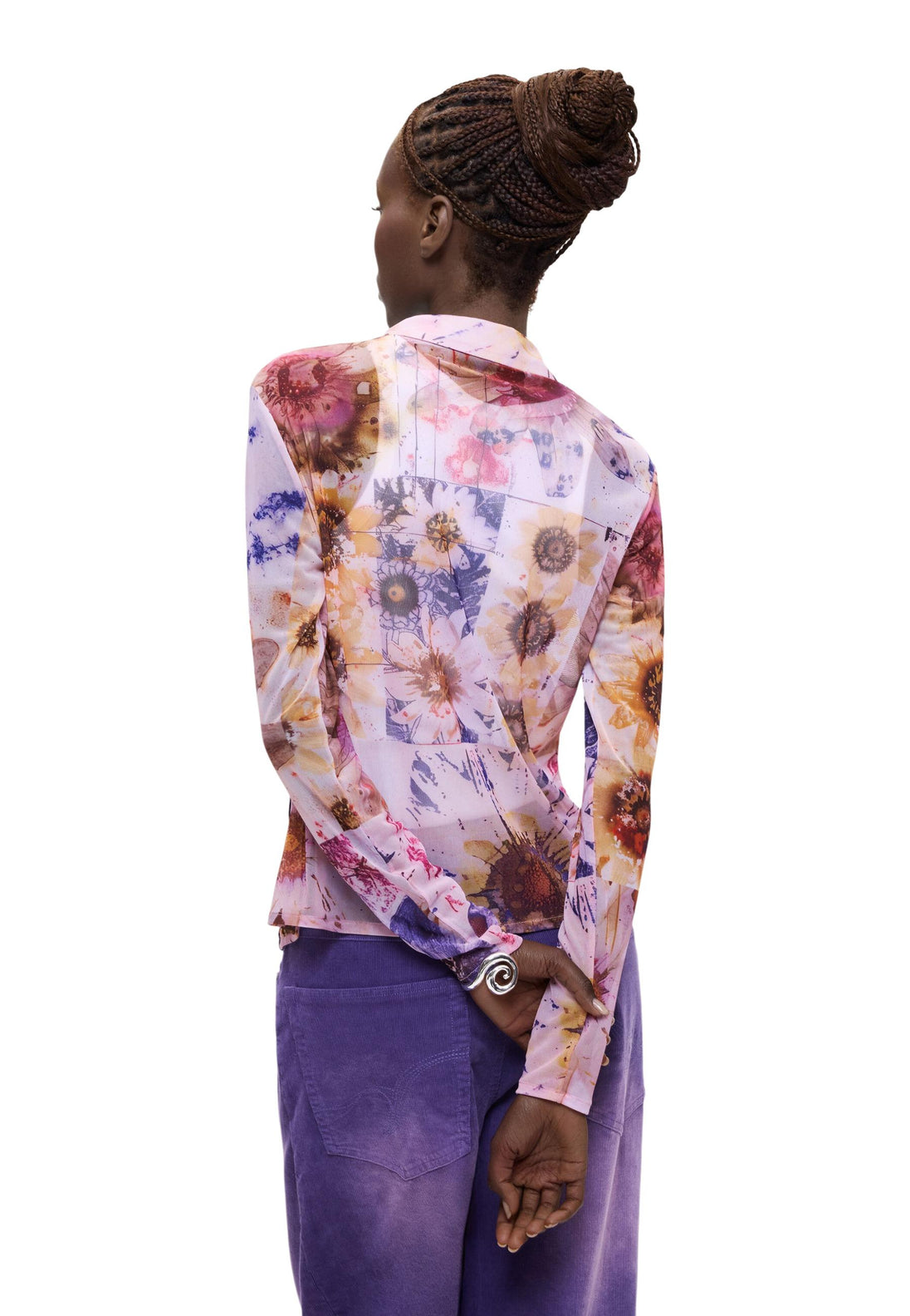 Chemise Desigual couleur rose — vue 3