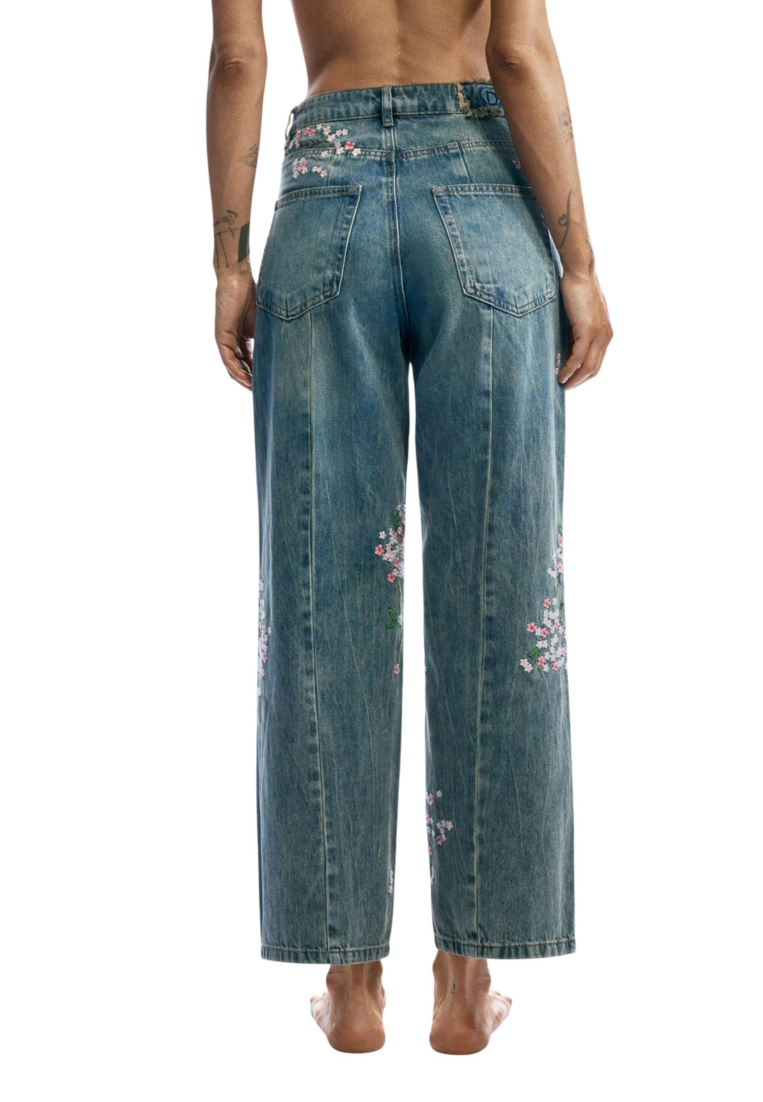 Jean Desigual couleur bleu — vue 3