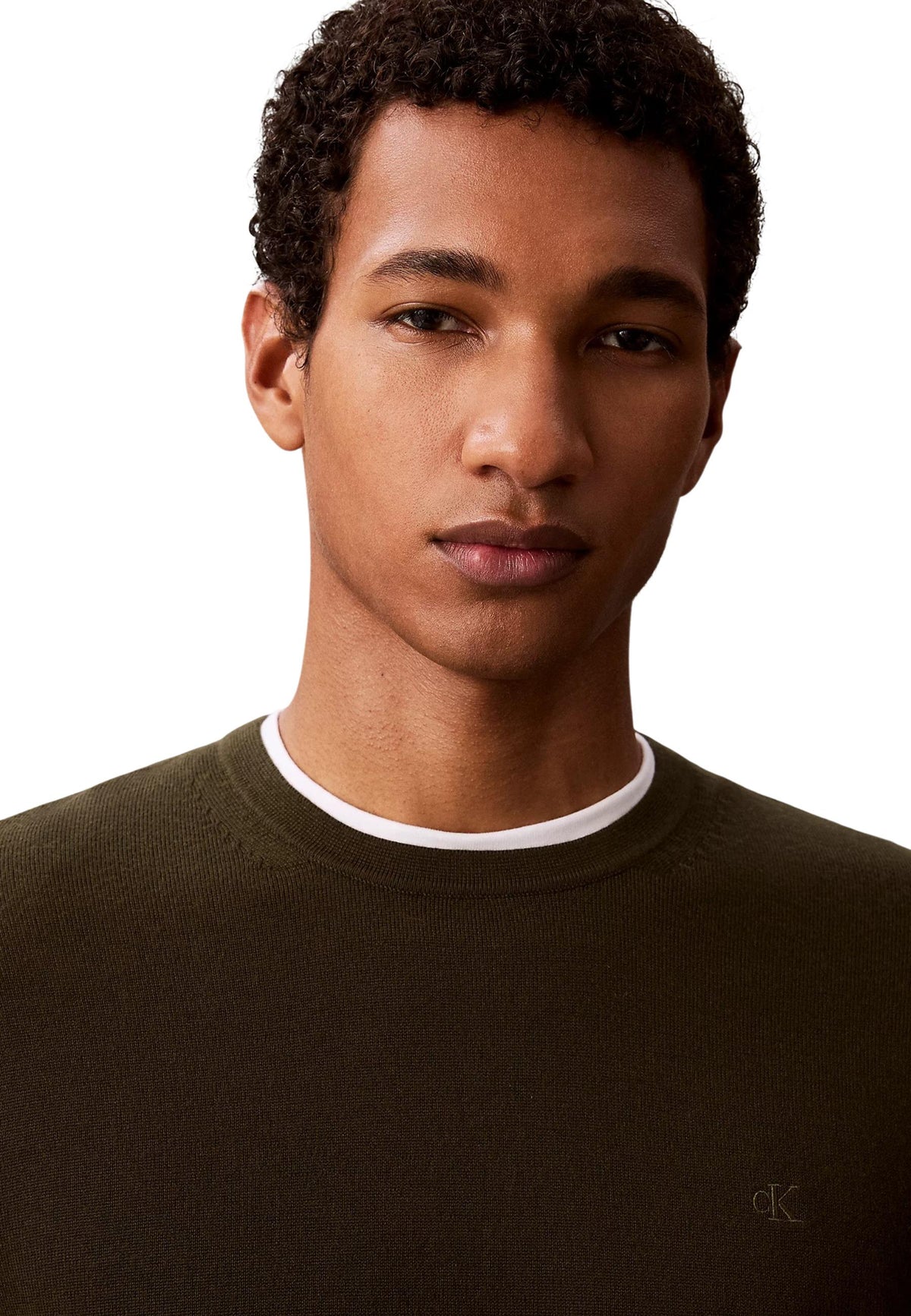 Pull Calvin Klein couleur vert — vue 4