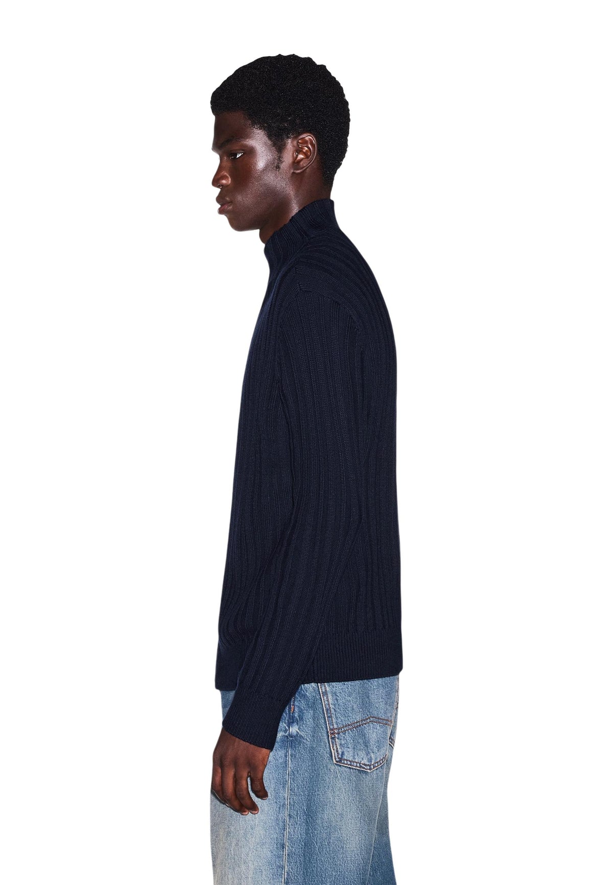 Cardigan Armani Exchange couleur bleu — vue 3