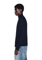 Cardigan Armani Exchange couleur bleu — vue 3