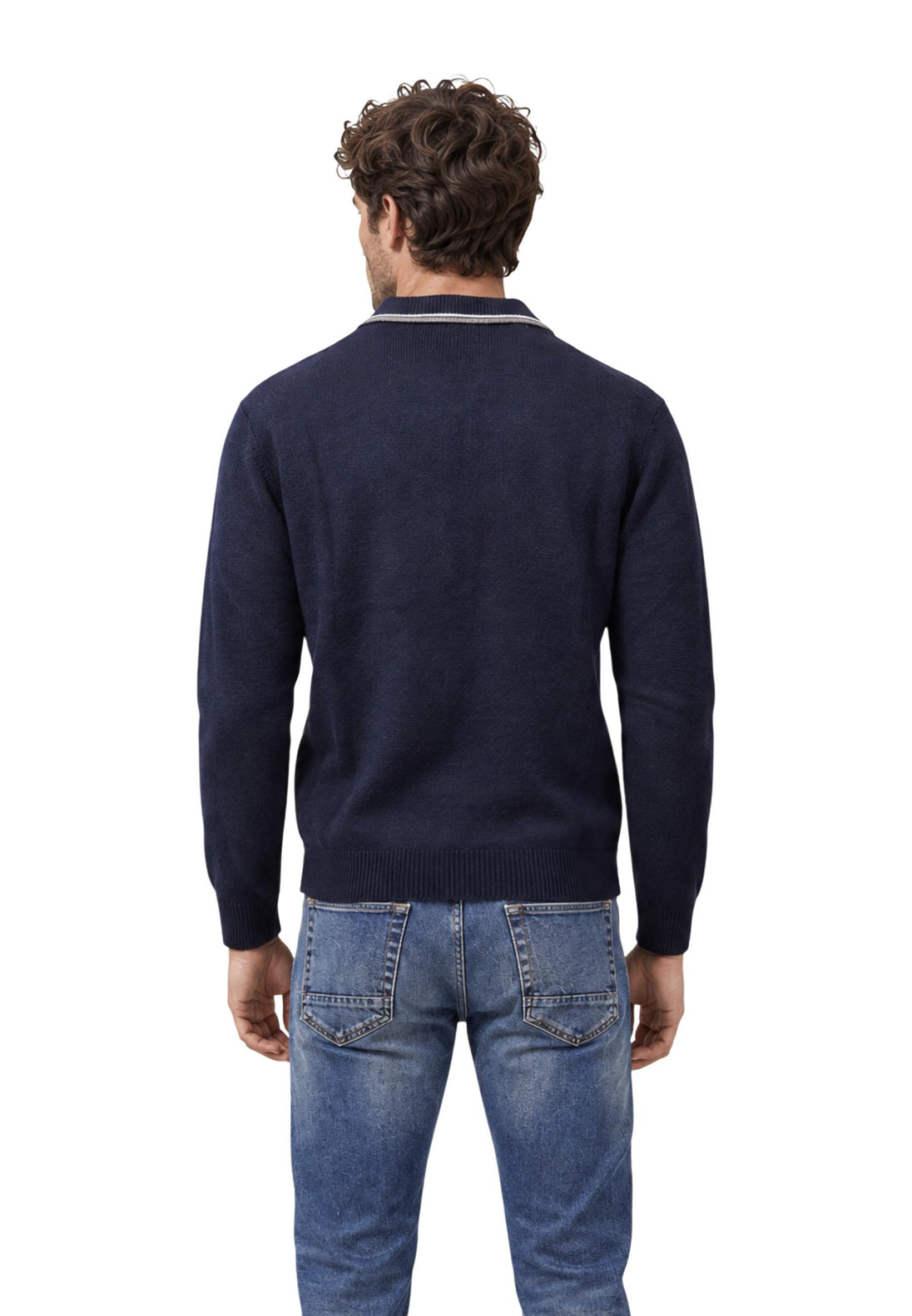 Pull Armani Exchange couleur bleu — vue 4