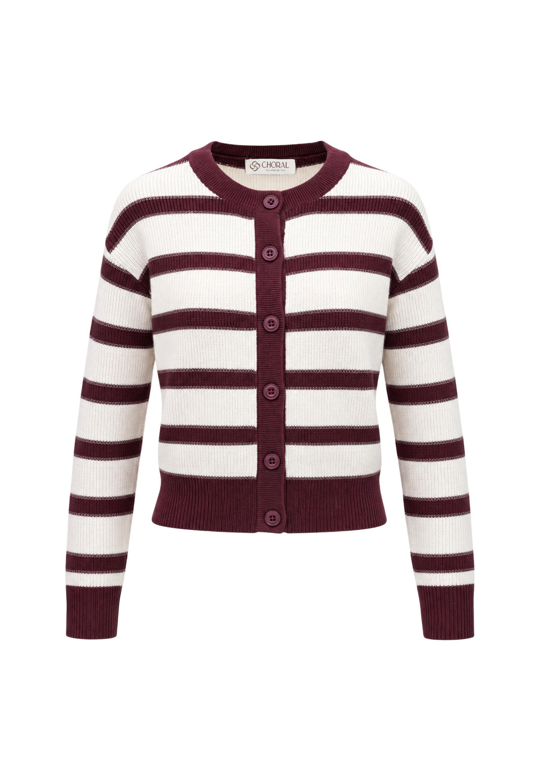 Cardigan Choral couleur bordeaux — vue 3