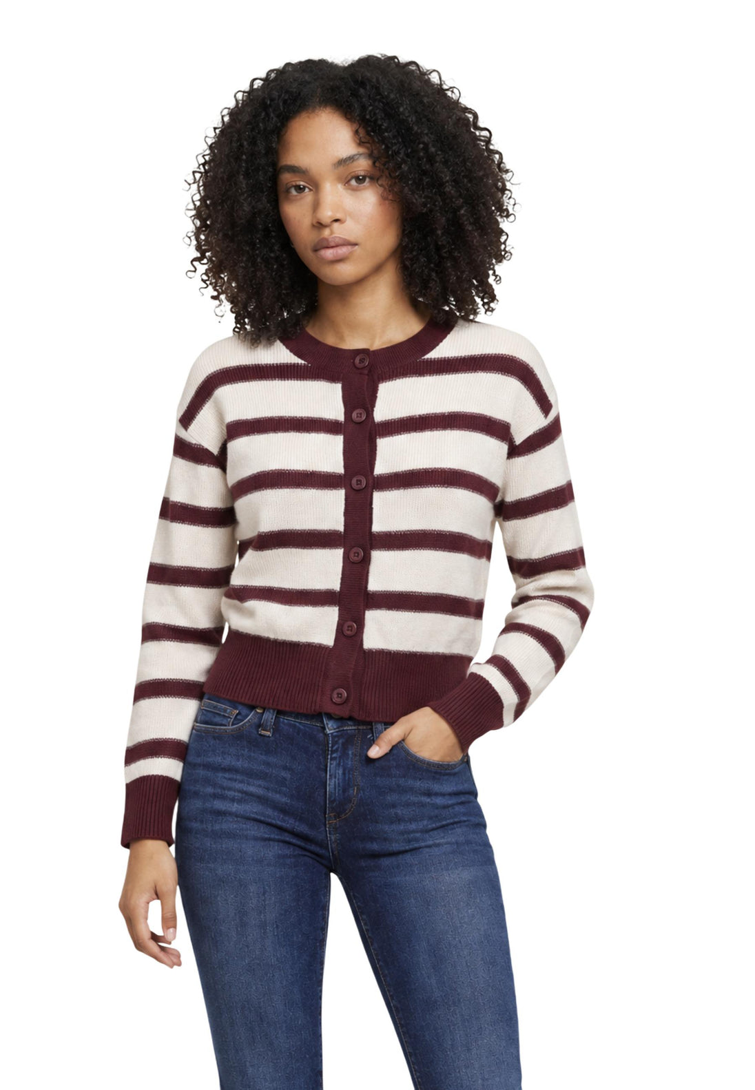 Cardigan Choral couleur bordeaux