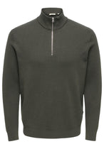 Pull Only & Sons couleur vert — vue 4