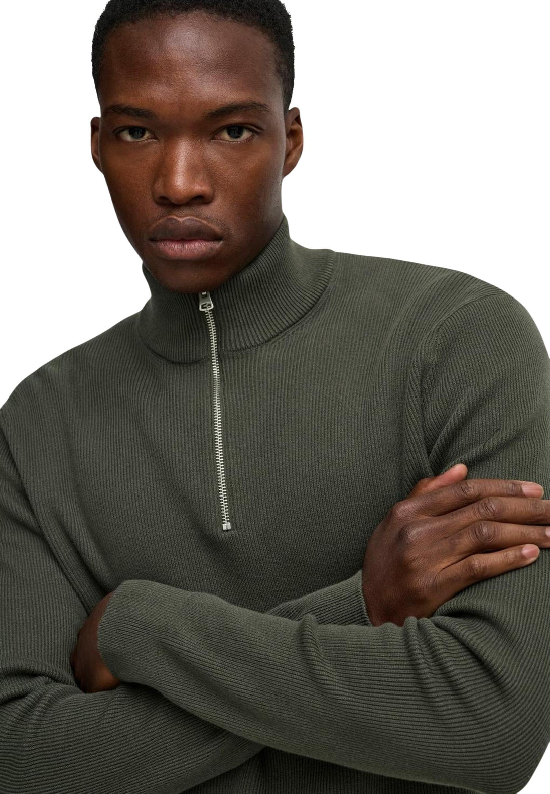 Pull Only & Sons couleur vert — vue 2