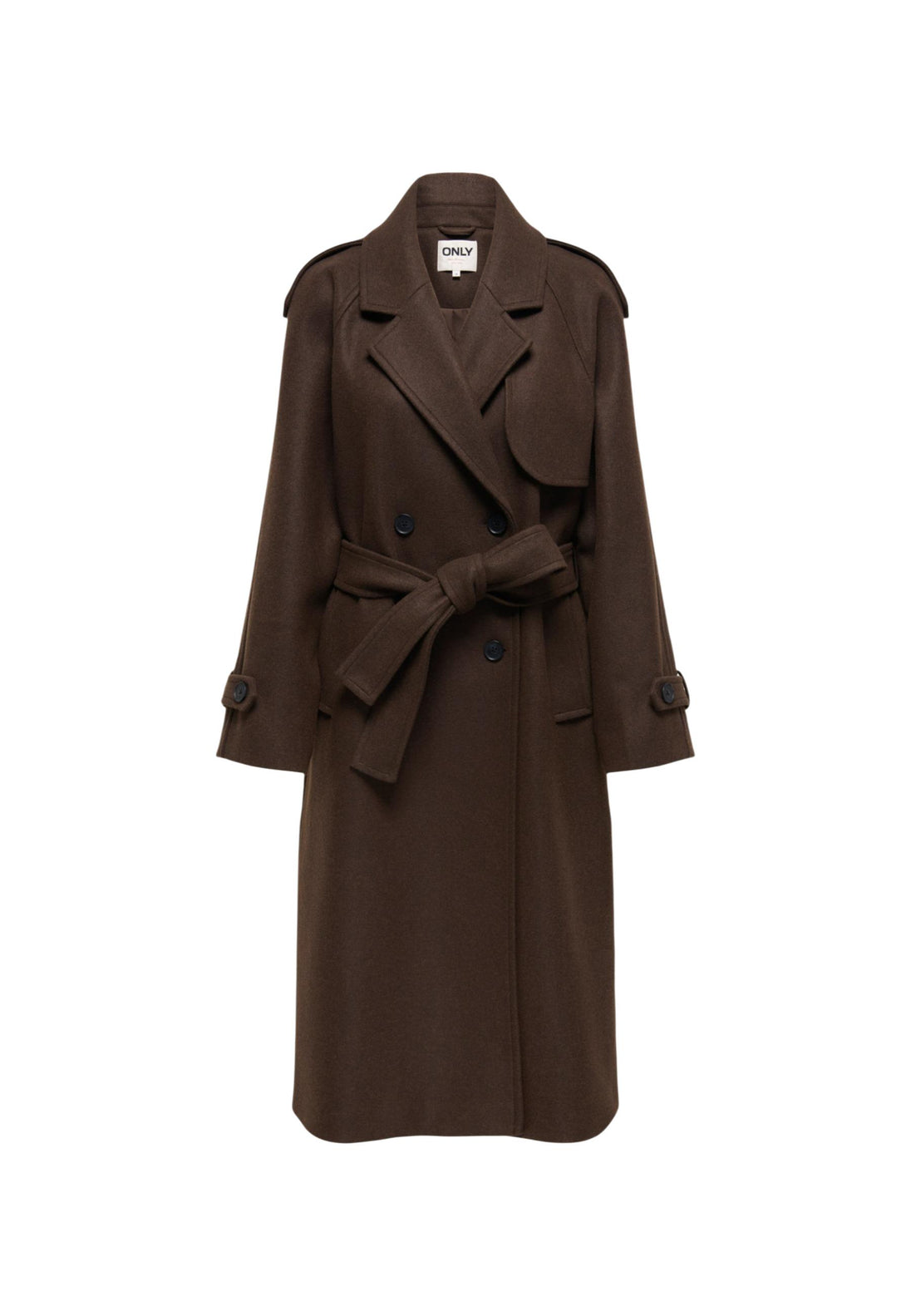 Manteau Only couleur marron — vue 3