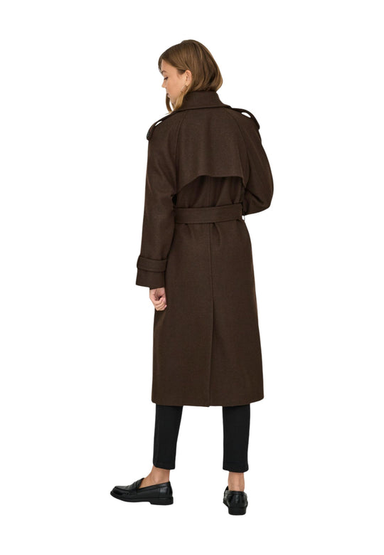 Manteau Only couleur marron — vue 2