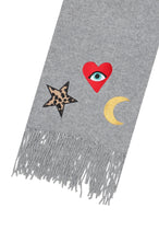 Écharpe Pieces couleur gris — vue 4