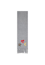 Écharpe Pieces couleur gris — vue 2