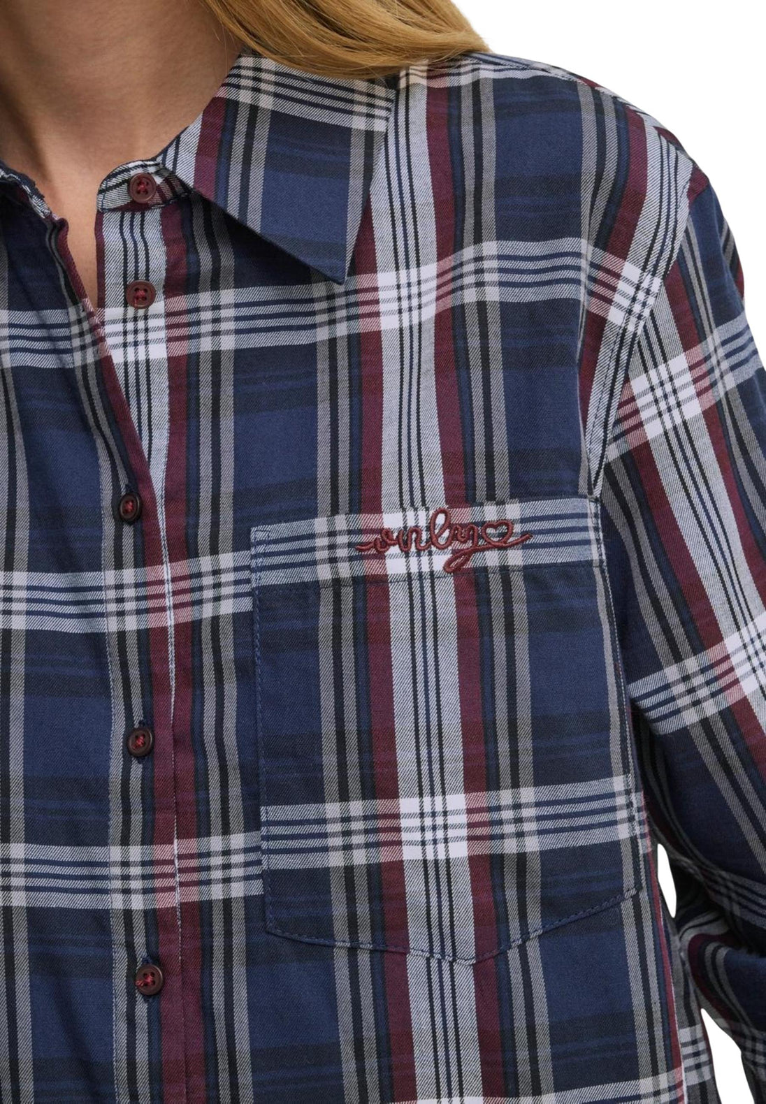 Chemise Only couleur bleu — vue 2