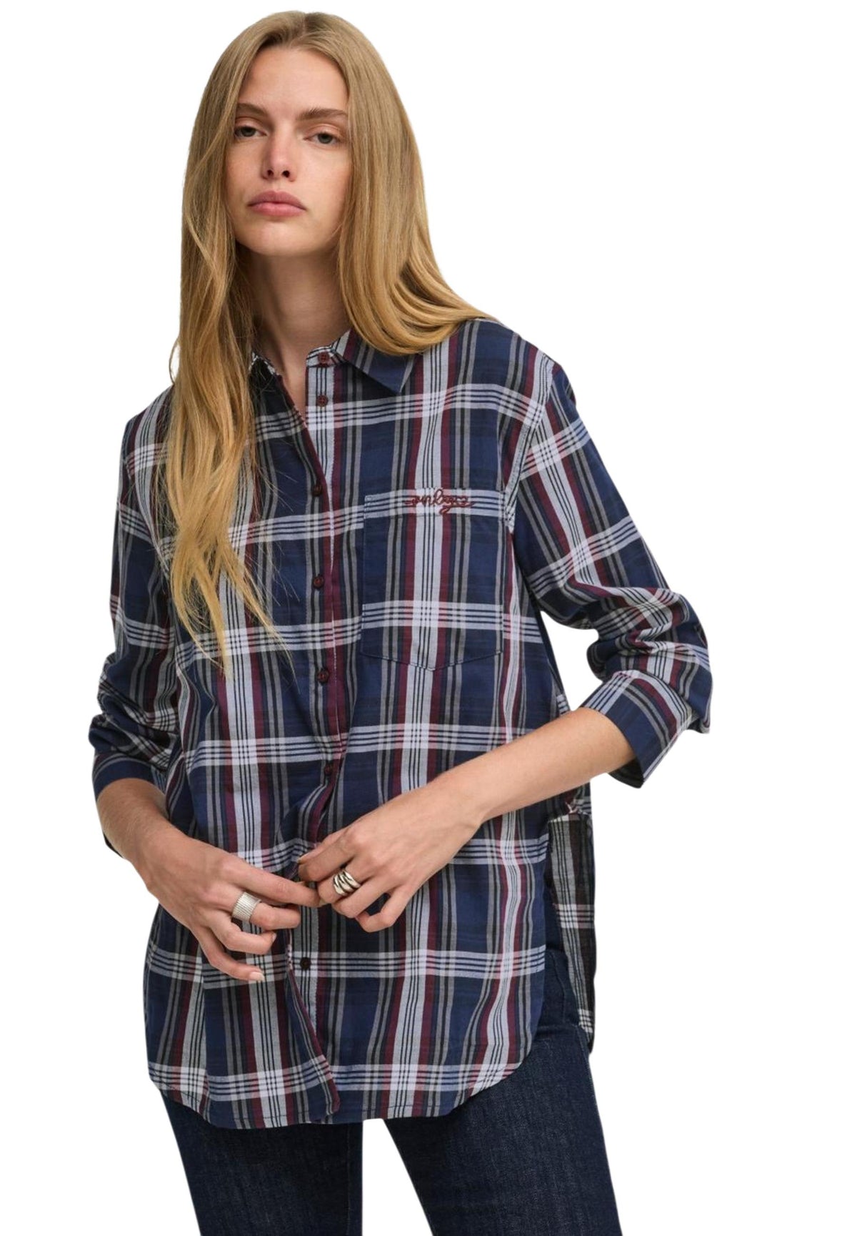 Chemise Only couleur bleu — vue 3