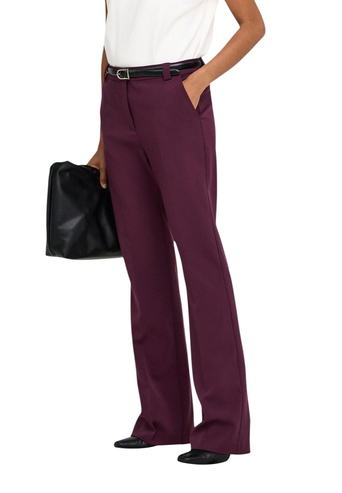 Pantalon Only couleur bordeaux