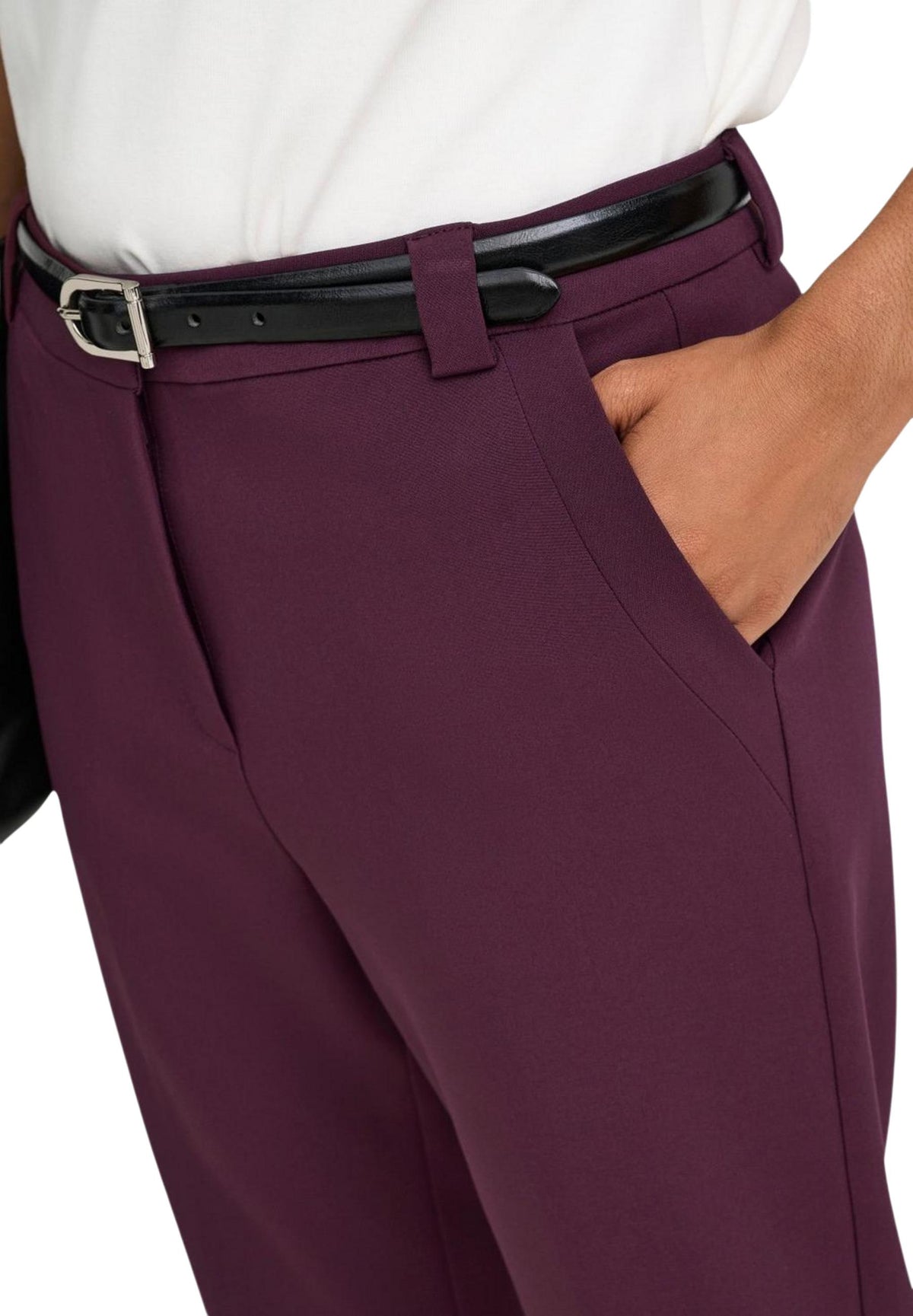 Pantalon Only couleur bordeaux — vue 2