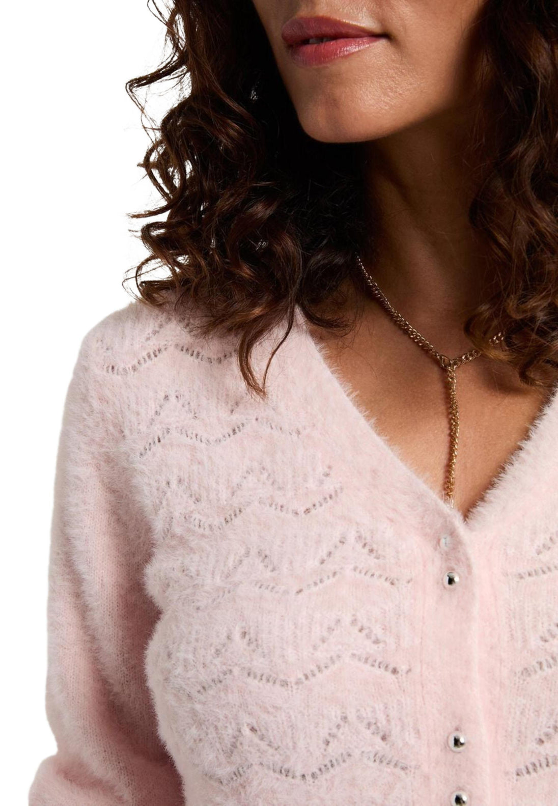 Cardigan Morgan De Toi couleur rose — vue 5