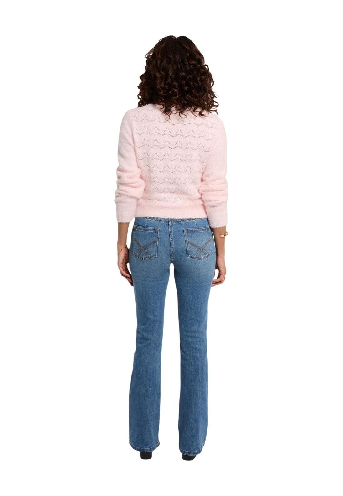 Cardigan Morgan De Toi couleur rose — vue 2