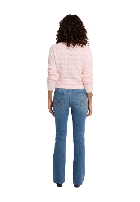 Cardigan Morgan De Toi couleur rose — vue 2