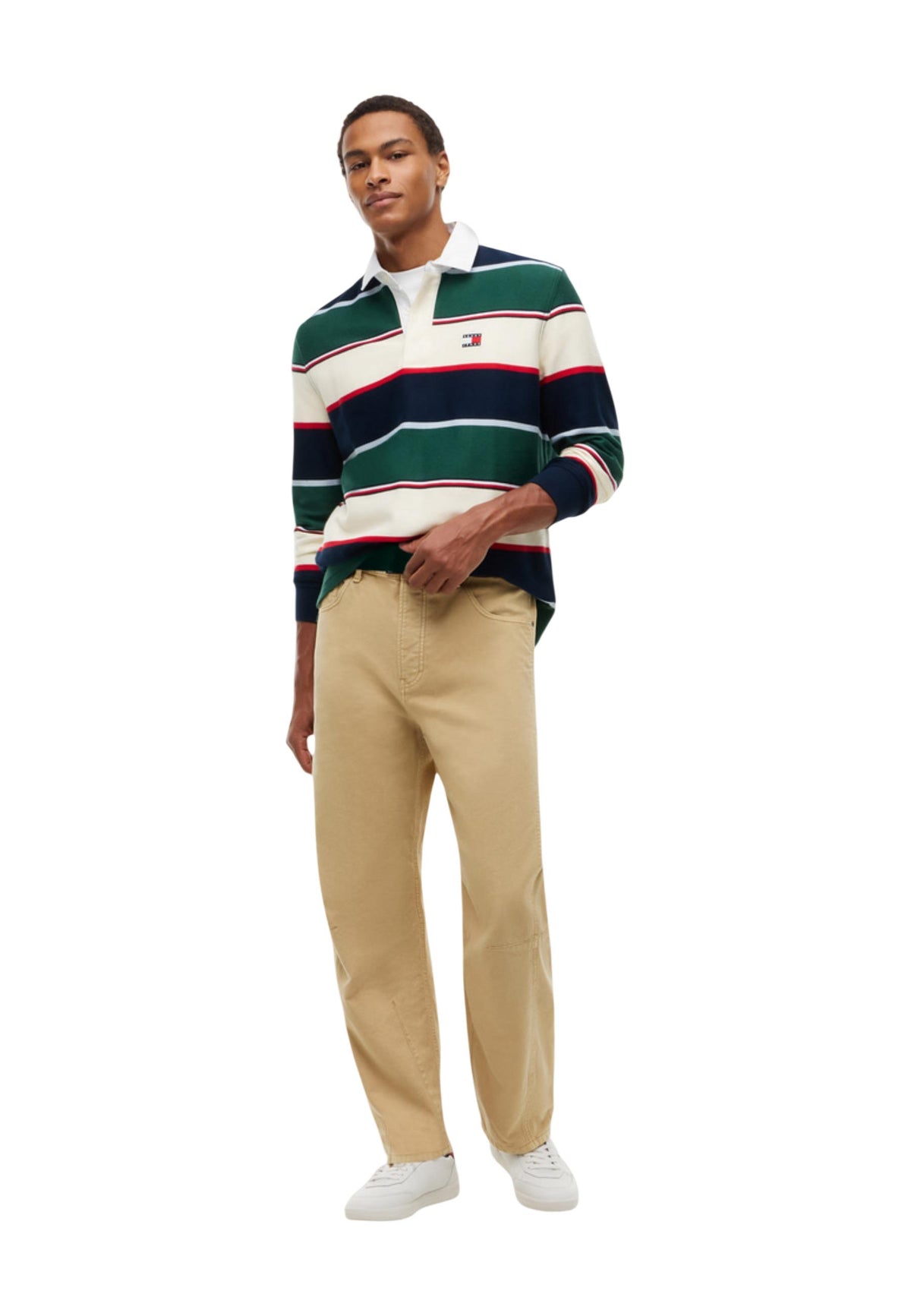 Polo Tommy Hilfiger Jeans couleur vert — vue 4