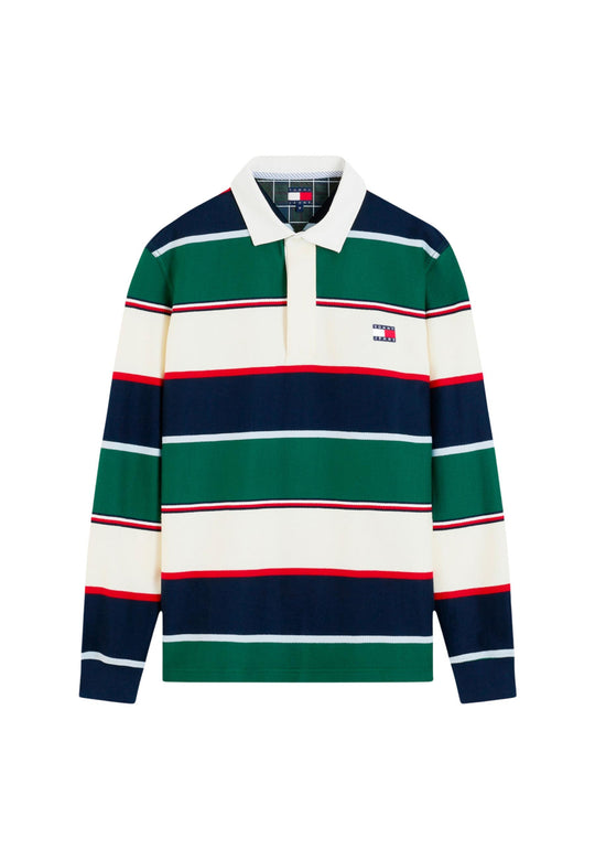 Polo Tommy Hilfiger Jeans couleur vert — vue 2