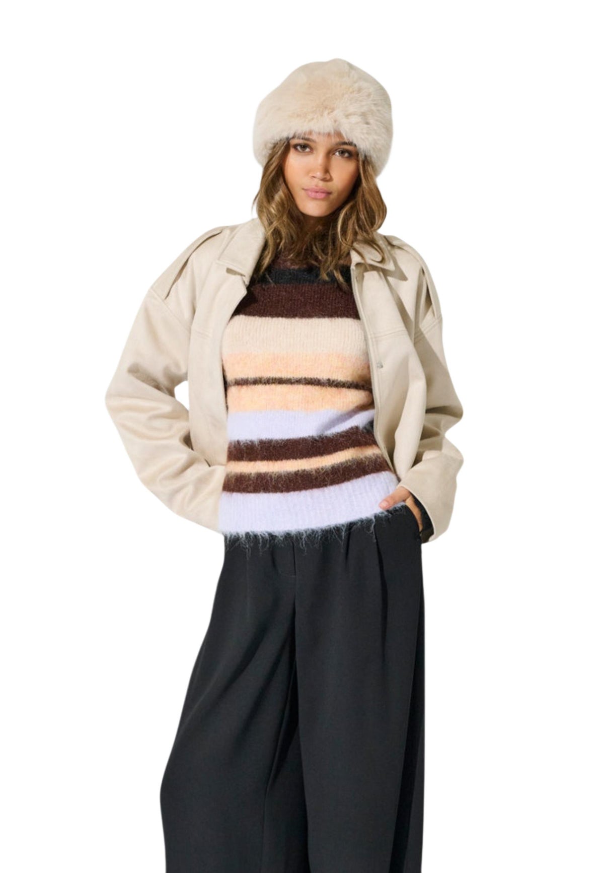 Chapeau Only couleur beige — vue 4