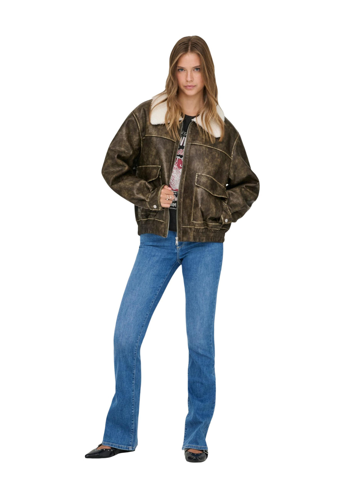 Veste Only couleur marron — vue 5