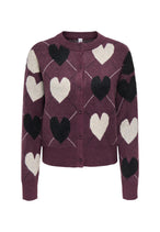 Cardigan Only couleur bordeaux — vue 3