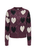 Cardigan Only couleur bordeaux — vue 3