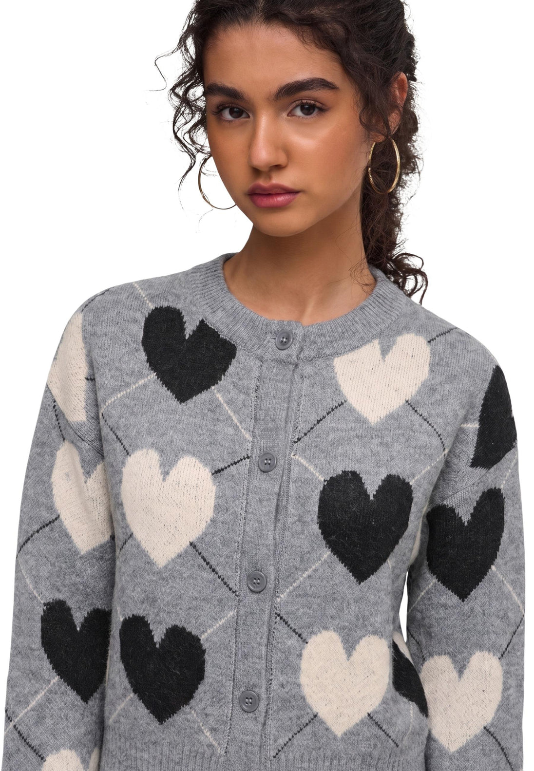Cardigan Only couleur gris — vue 3