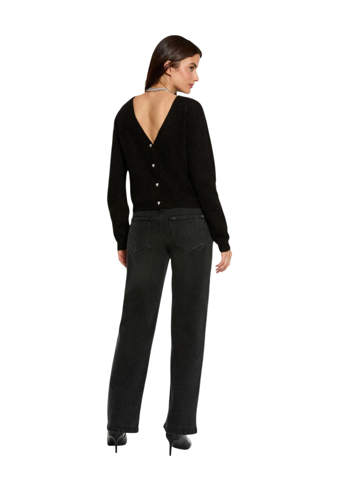 Cardigan Morgan De Toi couleur noir — vue 3
