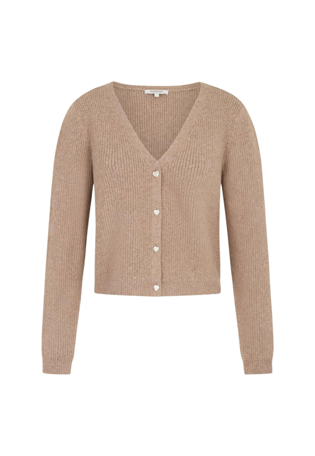 Cardigan Morgan De Toi couleur beige — vue 3