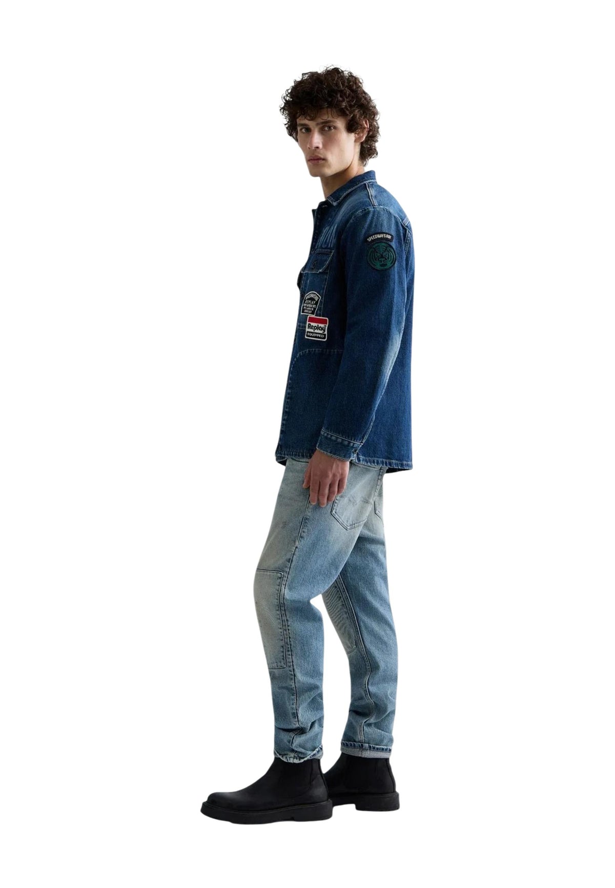 Veste Replay couleur bleu — vue 5