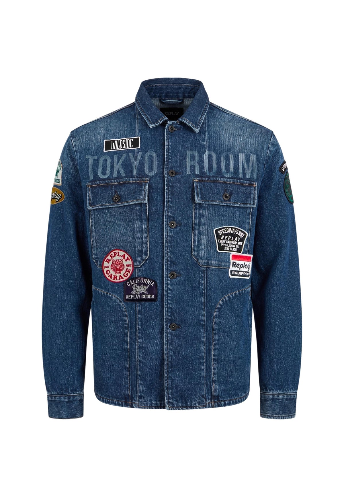 Veste Replay couleur bleu — vue 2