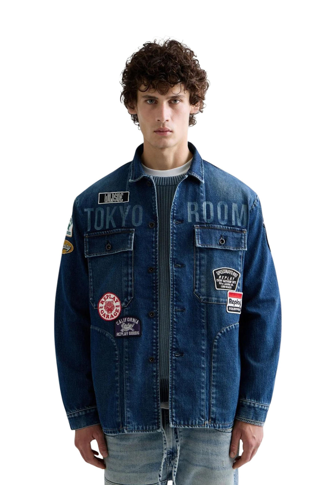 Veste Replay couleur bleu