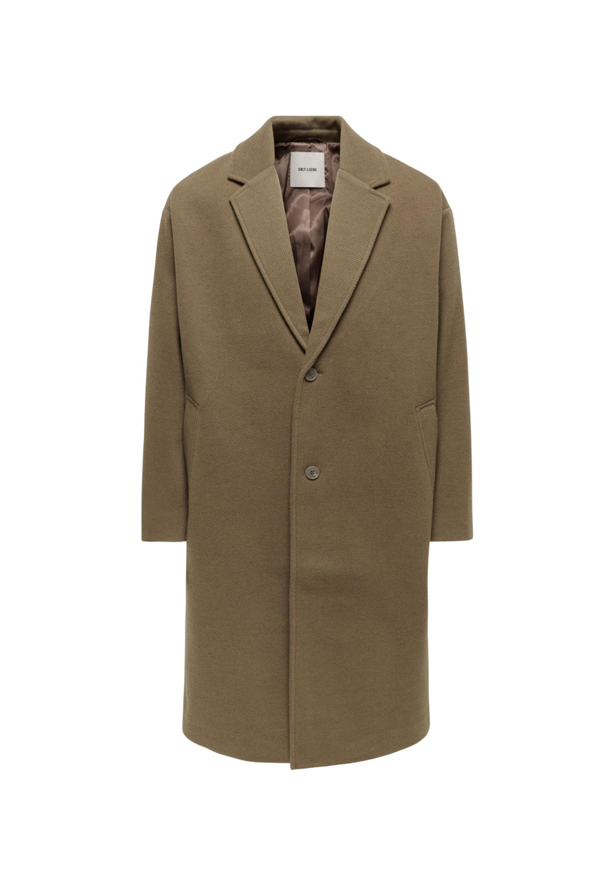 Manteau Only & Sons couleur marron — vue 3