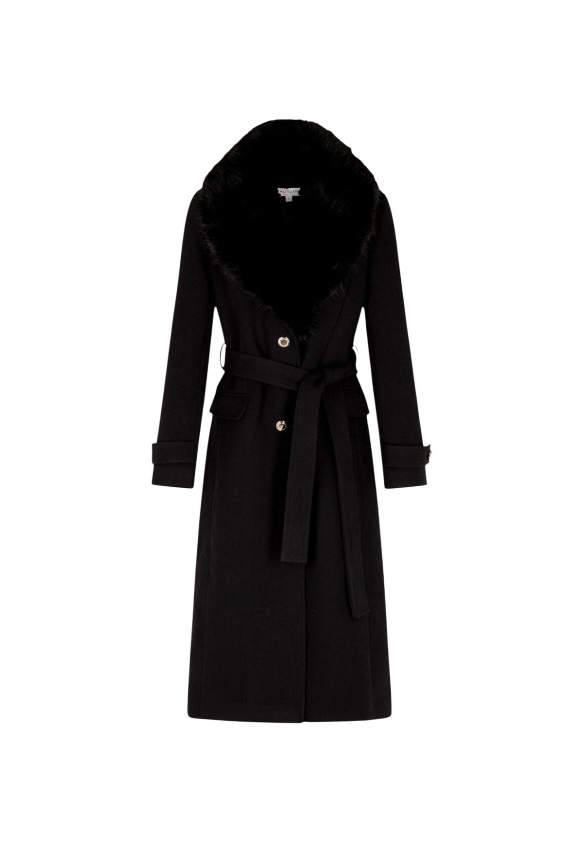 Manteau Morgan De Toi couleur noir — vue 2