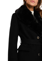Manteau Morgan De Toi couleur noir — vue 4