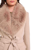 Manteau Morgan De Toi couleur beige — vue 3