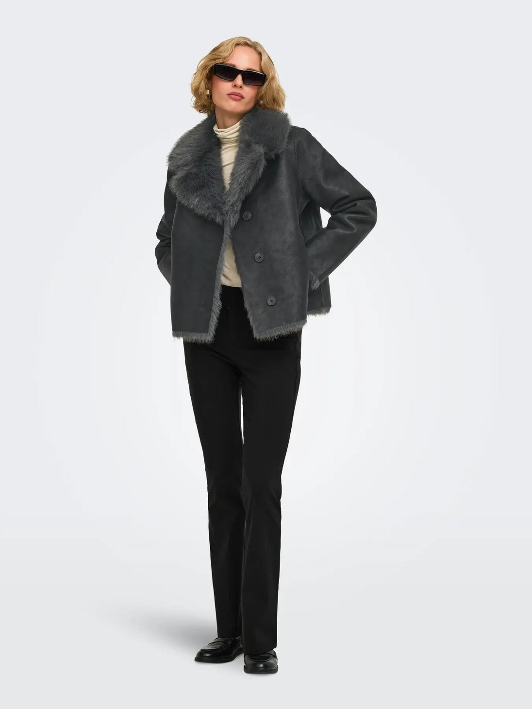 Veste Only couleur gris — vue 5