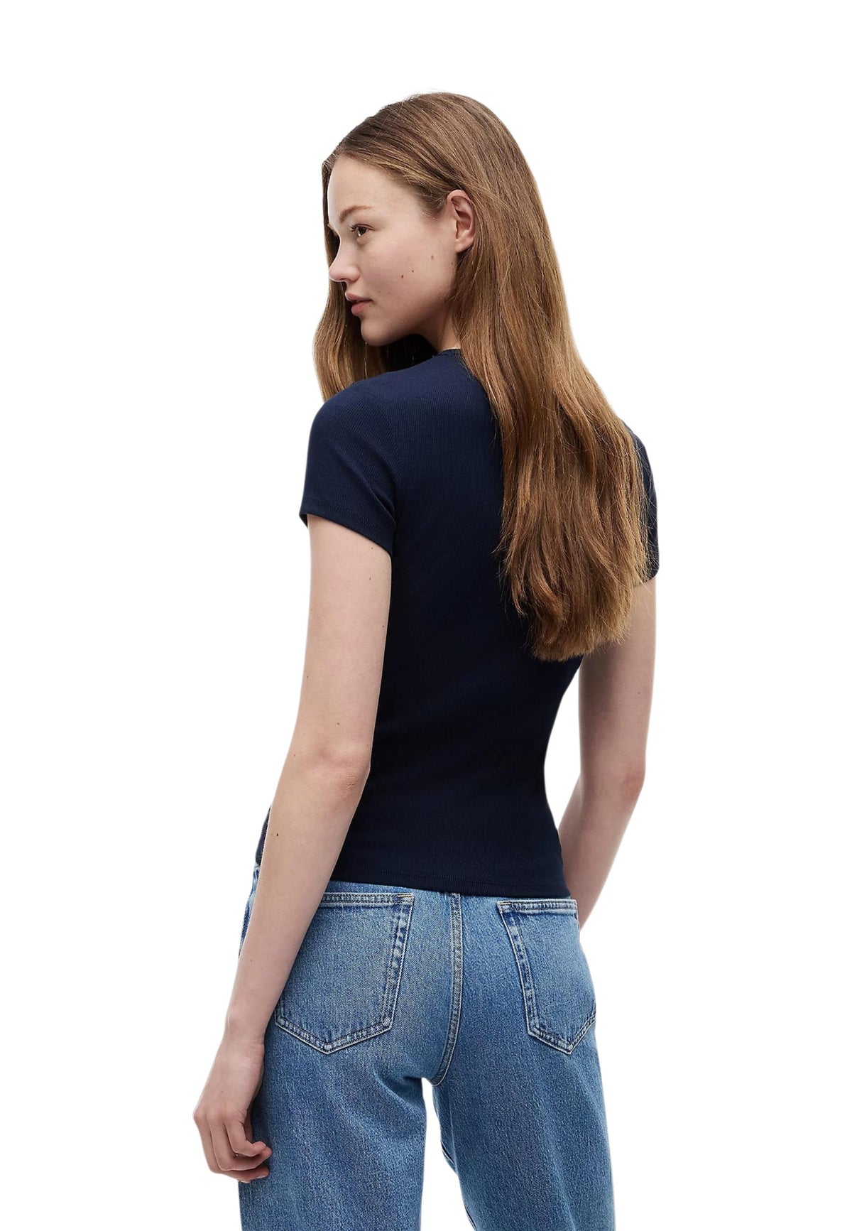 T-shirt Tommy Hilfiger Jeans couleur bleu — vue 4