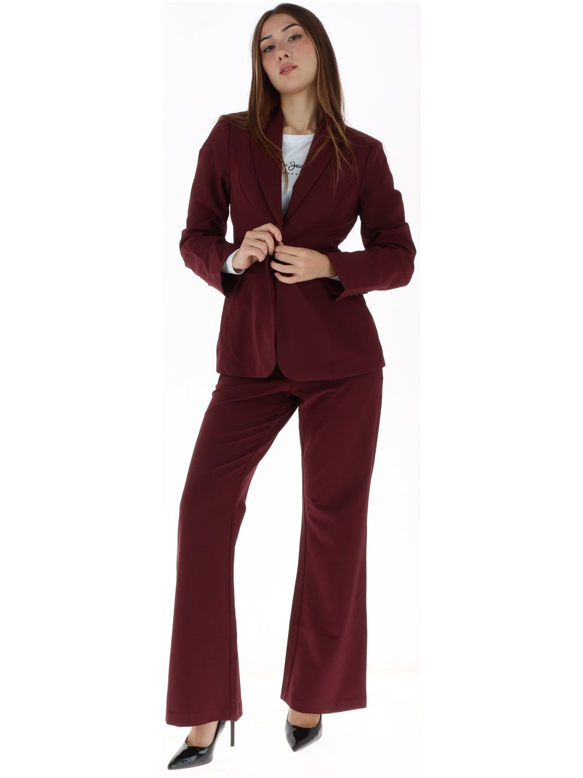 Veste Vila Clothes couleur bordeaux — vue 4