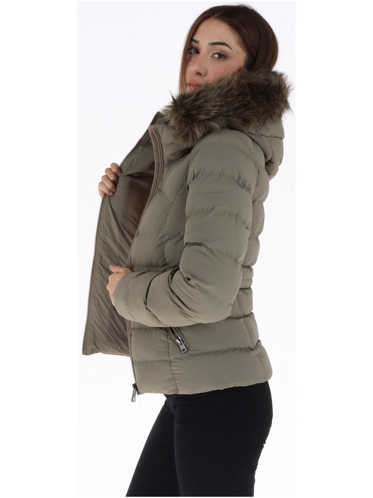 Veste Superdry couleur gris — vue 5