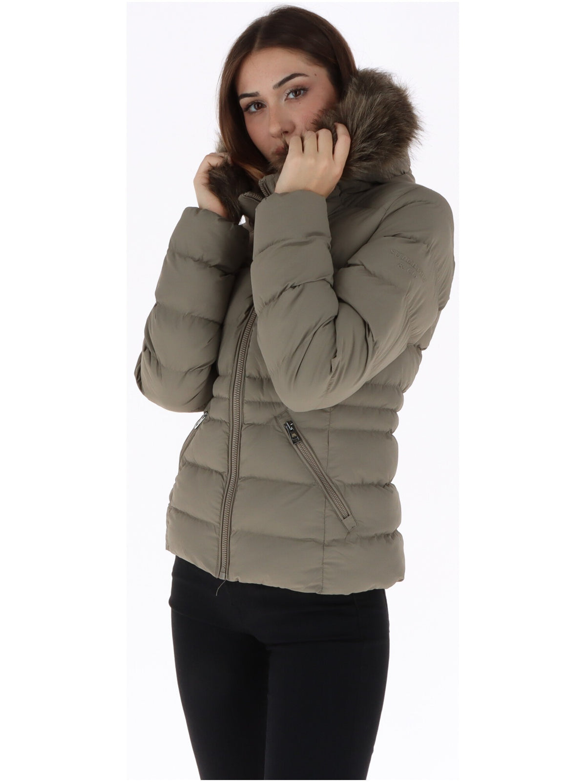 Veste Superdry couleur gris — vue 4