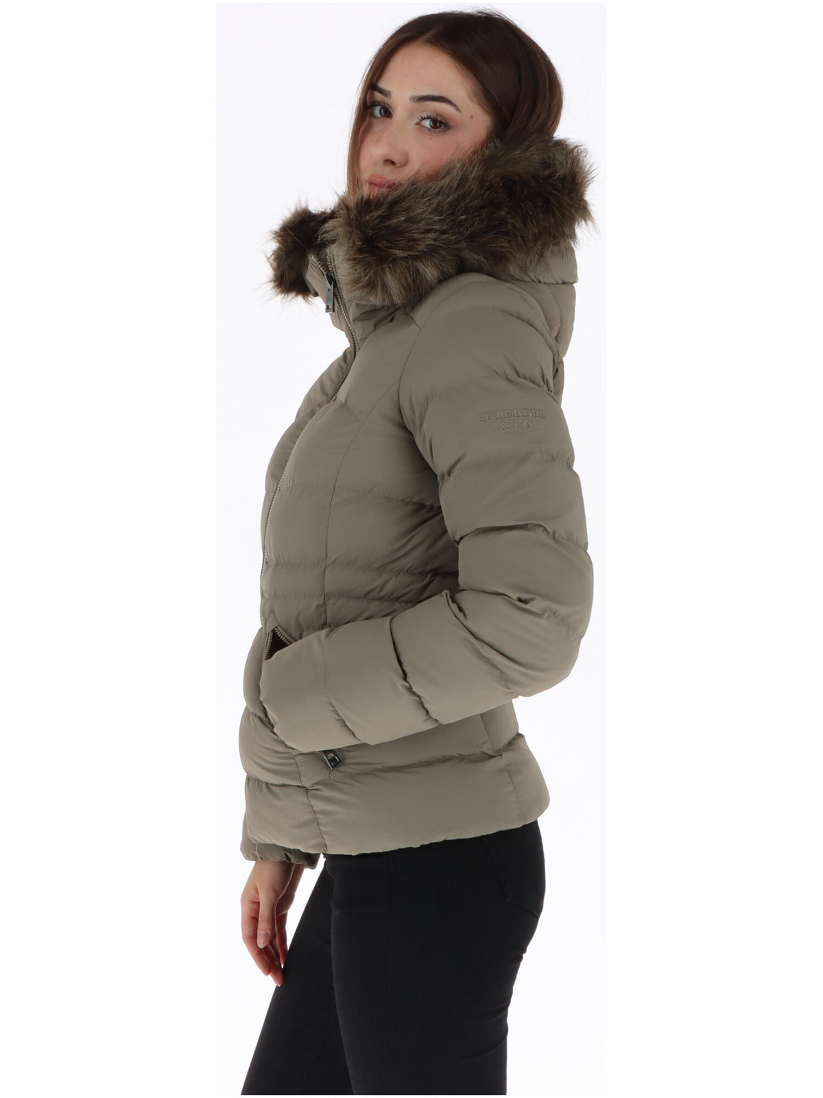 Veste Superdry couleur gris — vue 2
