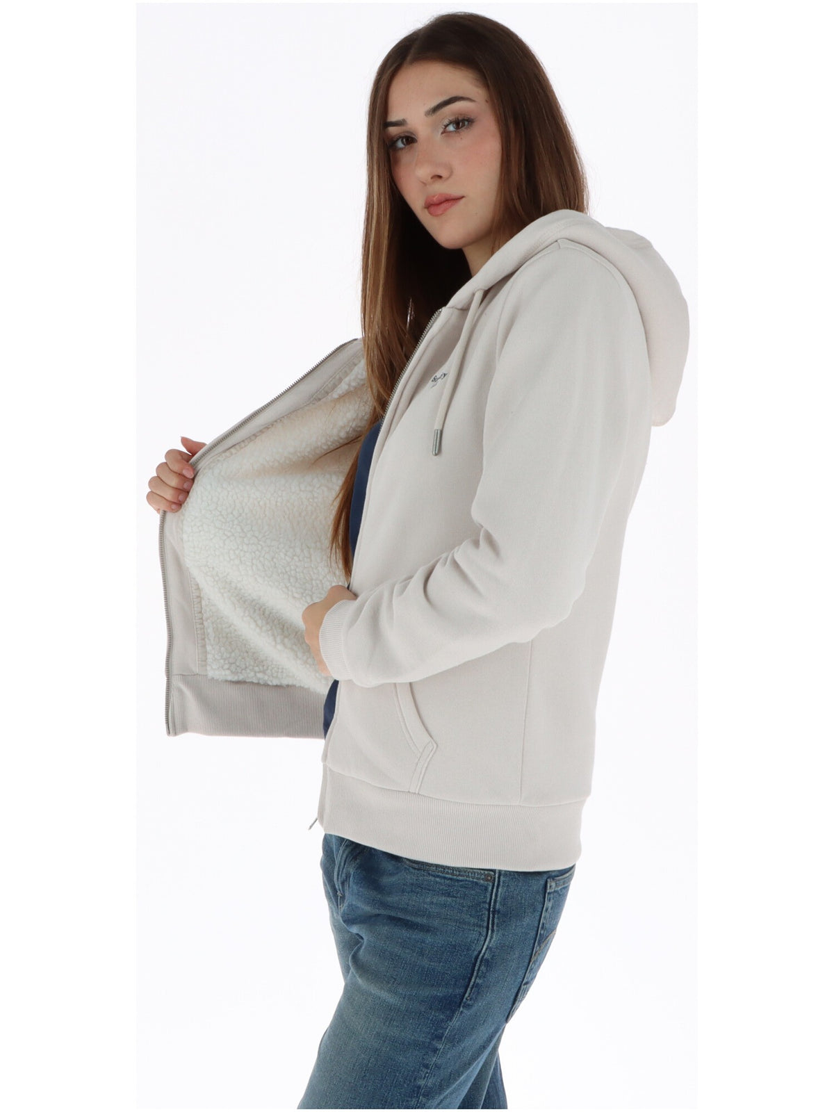 Sweat Superdry couleur beige — vue 2
