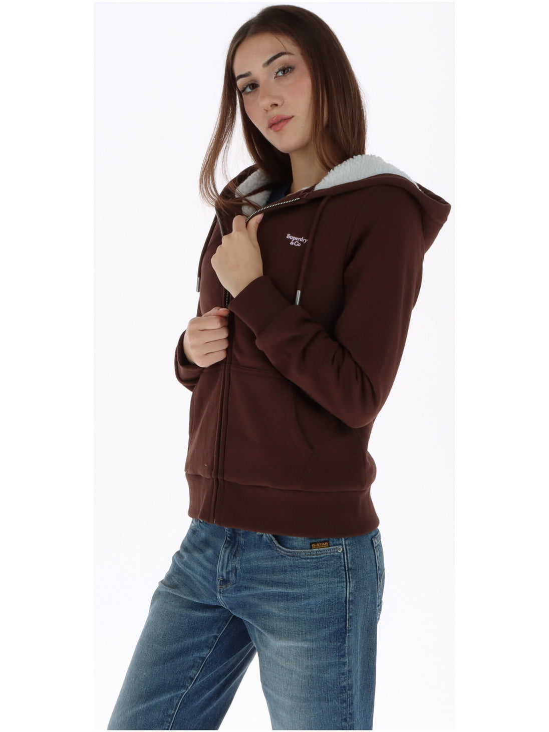 Sweat Superdry couleur marron
