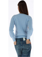 Pull Pepe Jeans couleur bleu azur — vue 3